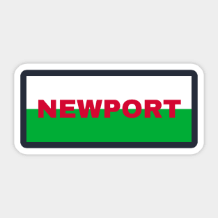 Newport City in Wales Flag Sticker